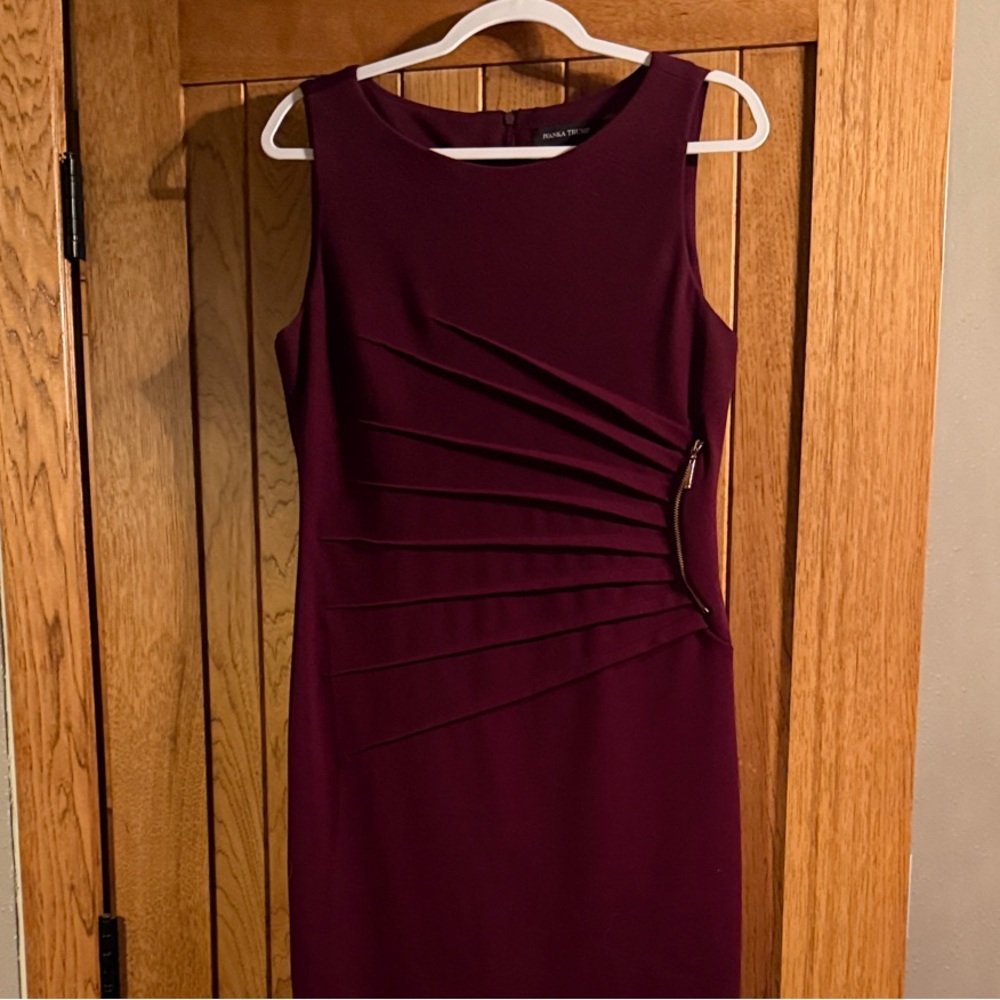 Ivanka Trump Plum Sleeveless Mini Dress